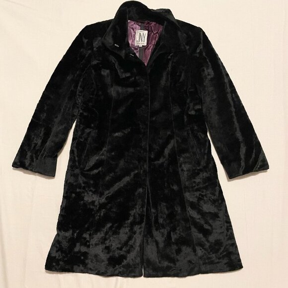 Jones New York Faux Fur Womes Winter Jacket Size 12 - Picture 1 of 16